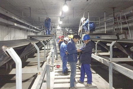 belt conveyor installation and trial runjpg